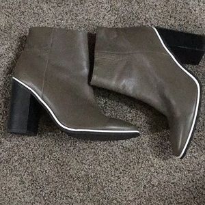 Sol Sana Olive Green leather ankle boots